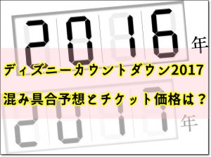 ディズニーカウントダウン2017