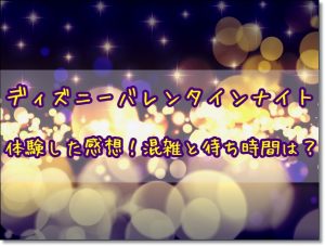 ディズニー　バレンタインナイト　感想