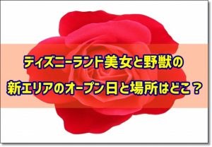ディズニーランド　美女と野獣　オープン日　場所