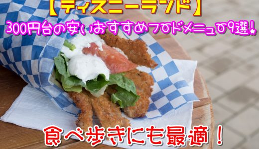 【ディズニーランド】300円台の安いおすすめフードメニュー9選！食べ歩きにも最適！