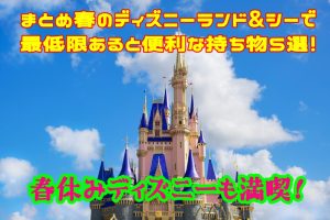 春のディズニーランド&シーで最低限あると便利な持ち物5選！春休みディズニーも満喫！